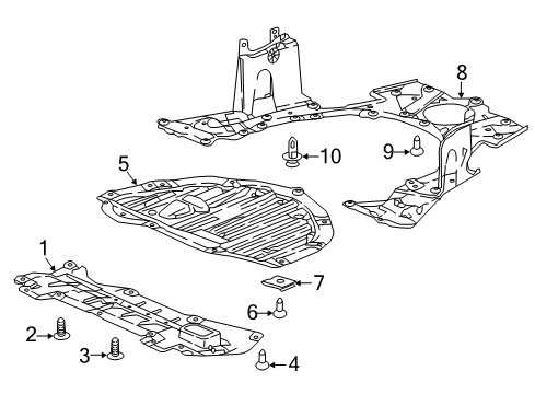 2019 Honda CR-V Splash Shields COVER, ENGINE (LOWER) Diagram for 74111-TNY-A00