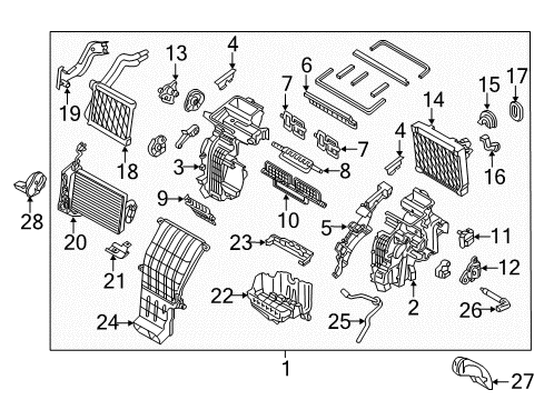2019 Hyundai Ioniq A/C & Heater Control Units Intake Actuator Diagram for 97124G2000