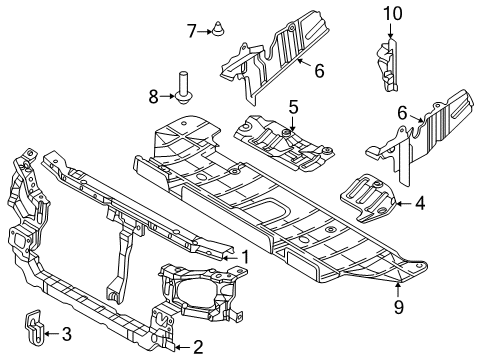 2003 Hyundai XG350 Radiator Support Hook-Front Tie Down, RH Diagram for 84189-38000