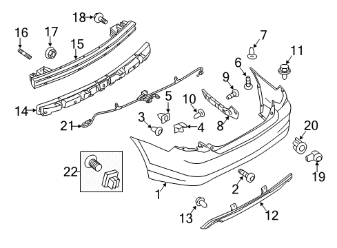 2010 Mercury Milan Parking Aid Wire Harness Diagram for AE5Z-15K868-AA