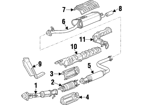 1997 Acura TL Exhaust Components, Exhaust Manifold Plate, Dashboard Baffle (Lower) Diagram for 74603-SW5-A00