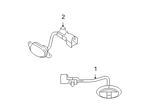 2014 Ford F-150 Marker & Signal Lamps Marker Lamp Diagram for AL3Z-15442-C