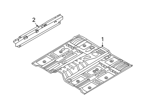 2021 Kia Sorento Floor & Rails Panel Assembly-Floor, Ctr Diagram for 65100P4000