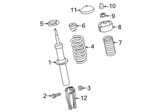 2019 Cadillac CT6 Struts & Components - Front Coil Spring Diagram for 84270773
