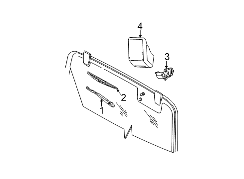 1998 Jeep Wrangler Wiper & Washer Components Arm WIPER-WIPER Diagram for 55155660