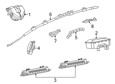 2016 Dodge Dart Air Bag Components CLOCKSPRI-Steering Column Control Mod Diagram for 56046815AH