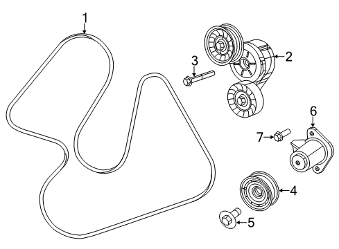 2013 Ram 1500 Belts & Pulleys Belt-SERPENTINE Diagram for 4892791AA