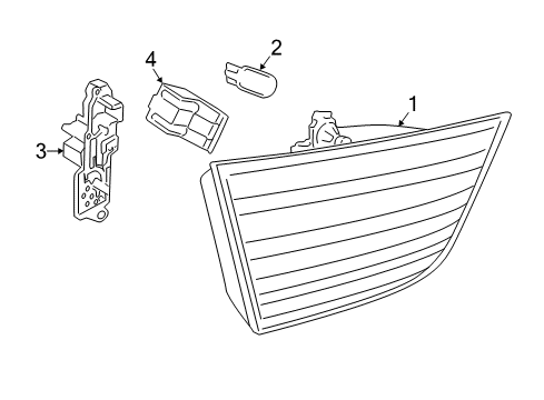 2017 BMW X3 Tail Lamps Bulb Holder, Rear Light, Tailgate Diagram for 63217288199