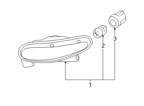 2006 Buick LaCrosse Bulbs Park/Turn Lamp Diagram for 10333735