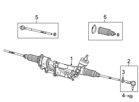 2013 Ram 1500 Steering Column & Wheel, Steering Gear & Linkage, Shroud, Switches & Levers Gear-Rack And Pinion Diagram for 68079506AD