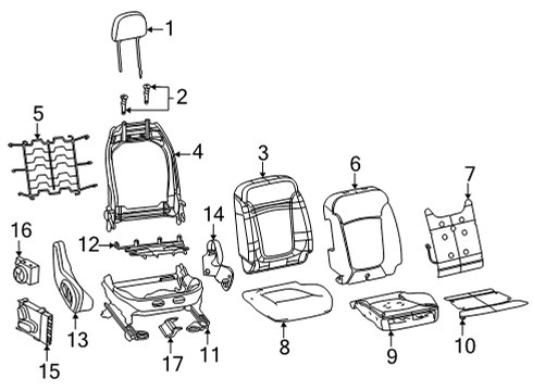 2019 Jeep Compass Power Seats Module-Memory Seat And Mirror Cont Diagram for 68250748AB