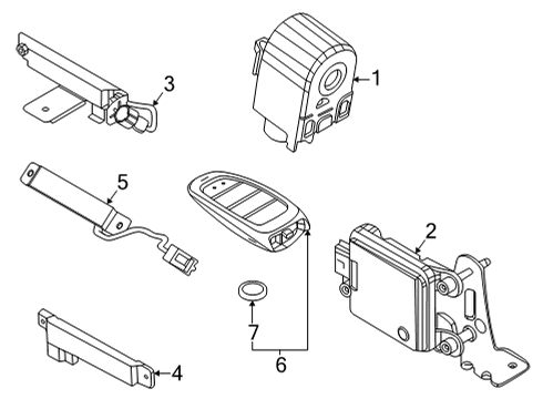 2022 Kia K5 Keyless Entry Components ANTENNA ASSY-SMARTKEY Diagram for 95460-L2000