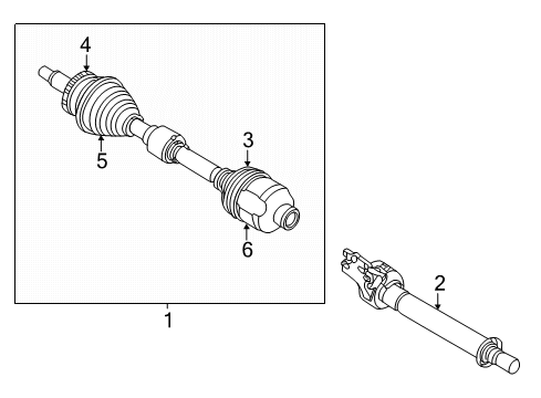 2020 Kia Sedona Drive Axles - Front Joint Assembly-Constant Diagram for 49500A9300