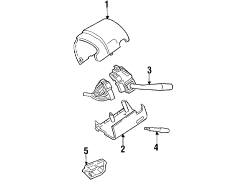 2002 Mercury Villager Switches Headlamp Switch Diagram for YF5Z-11654-AAA