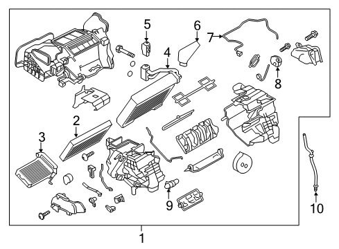 2020 Nissan Leaf HVAC Case Harness-Sub, Blower Unit Diagram for 27206-3NF0A