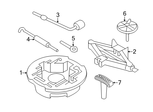 2009 Hyundai Genesis Jack & Components Handle-Electric Parking Brake Diagram for 09148-3M000