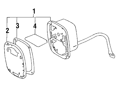 1991 Jeep Wrangler Combination Lamps Lens-TAILLAMP Diagram for 56006514