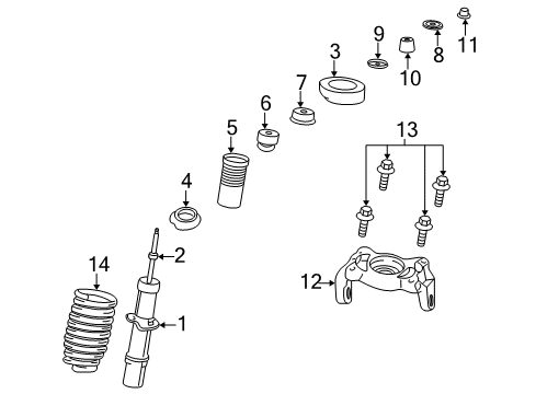 2006 Chrysler Sebring Struts & Components - Front Front Coil Spring Diagram for 4879233AA