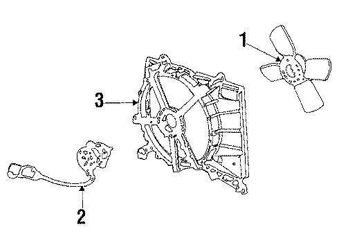 1989 Honda Accord Cooling System, Radiator, Water Pump, Cooling Fan Shroud (Denso) Diagram for 19015-PH4-667