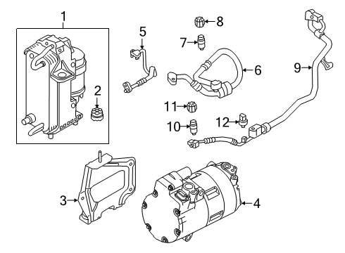 2021 BMW 745e xDrive A/C Condenser, Compressor & Lines SUCTION PIPE EVAPORATOR-COMP Diagram for 64539109730