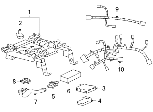2004 Cadillac XLR Power Seats Harness Diagram for 88950640