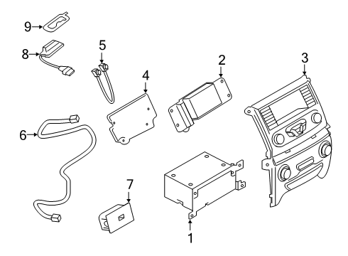 2019 Ford Ranger Sound System Display Unit Wire Diagram for JL1Z-14D202-D