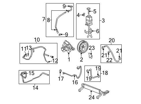 2009 Saturn Outlook P/S Pump & Hoses, Steering Gear & Linkage Hose Asm-P/S Fluid Cooler Inlet Diagram for 25792764