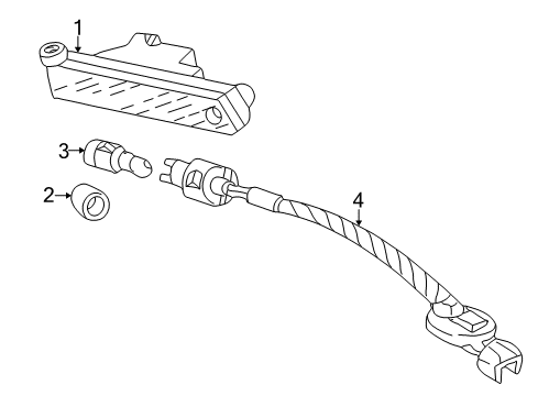 2003 Honda Odyssey Bulbs Lamp Unit, High Mount Stop Diagram for 34271-S0X-A01