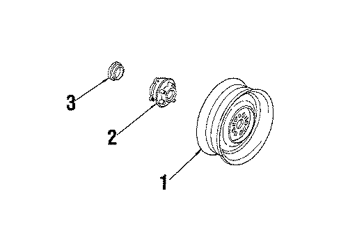 1985 Chevrolet Cavalier Wheels Hub Cap ASSEMBLY Diagram for 14046985