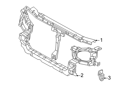 2001 Kia Optima Radiator Support Panel Complete-Radiator Diagram for 641003C100