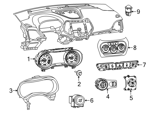 Switch-HEADLAMP LEVELING Diagram for 68156030AC