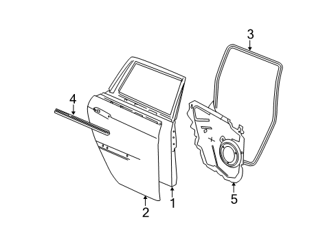 2008 Chrysler Pacifica Rear Door WEATHERSTRIP-Rear Door Mounted Diagram for 4894304AC