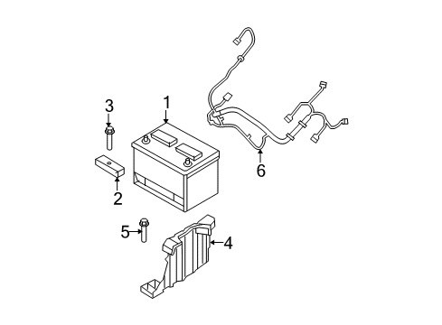 2014 Jeep Wrangler Battery Tray-Battery Diagram for 68079473AG