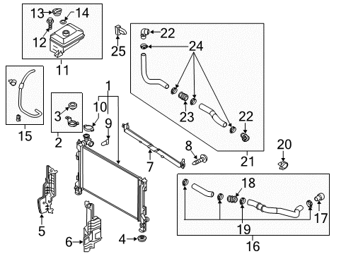 2017 Kia Optima Radiator & Components Hose Assembly-Water Diagram for 25450A8000