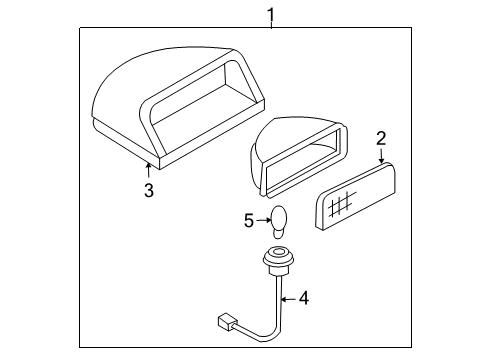 2010 Nissan Altima Bulbs Lamp Assembly-Stop Diagram for 26590-ZX00B