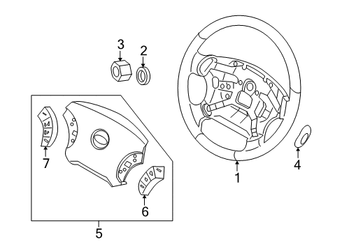 2009 Kia Amanti Steering Column & Wheel, Steering Gear & Linkage Switch Assembly-Steering Remote Diagram for 967403F79027