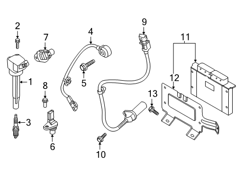 2021 Hyundai Venue Powertrain Control Coil Assembly-Ignition Diagram for 27301-2M320