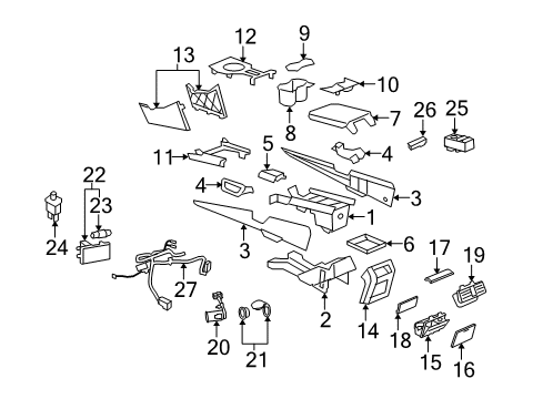 2009 Pontiac G8 Traction Control Components Switch Asm-Accessory *Rado Silver Diagram for 92223806