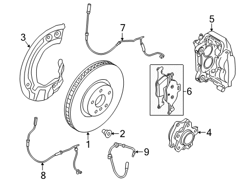 2020 BMW 530i xDrive Anti-Lock Brakes REPAIR KIT, BRAKE PADS ASBES Diagram for 34106898266