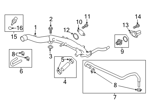 2020 Toyota 86 Powertrain Control Rear Hose Diagram for SU003-00405