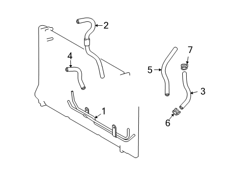 2010 Toyota Matrix Trans Oil Cooler Cooler Pipe Diagram for 32907-02060