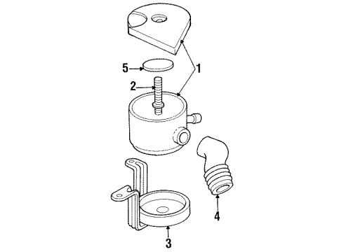 1989 Pontiac Grand Am Air Intake Duct Asm-Air Cleaner Outlet Diagram for 10106075