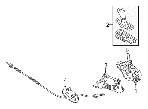 2019 Chevrolet Cruze Center Console Shift Control Cable Diagram for 42690730