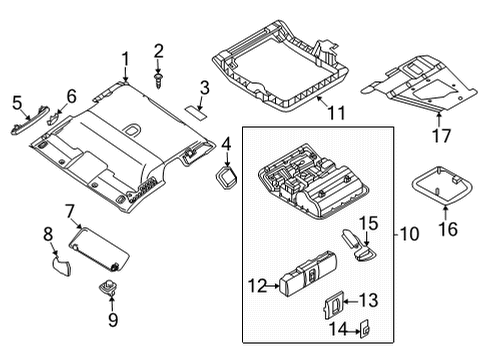 2022 Nissan Frontier Interior Trim - Cab MAP LAMP ASSY Diagram for 26430-9BT1C