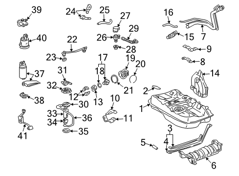 2003 Toyota Solara Fuel Supply Cap Gasket Diagram for 77316-06010