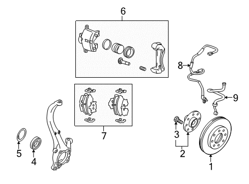 2004 Hyundai XG350 Anti-Lock Brakes Sensor-Abs Rear Wheel , RH Diagram for 95680-39601