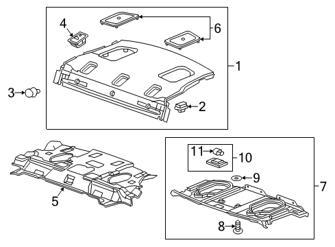 2018 Chevrolet Impala Interior Trim - Rear Body Lower Cover Diagram for 23221544