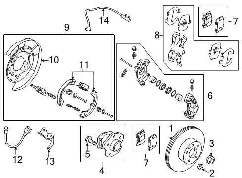 2017 Infiniti Q60 Anti-Lock Brakes Actuator & Ecu Assy-Antiskid Diagram for 47660-5CB6A