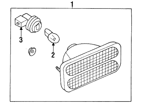 1998 Nissan Quest Bulbs Lamp Assembly Back Up, RH Diagram for 26540-0B200