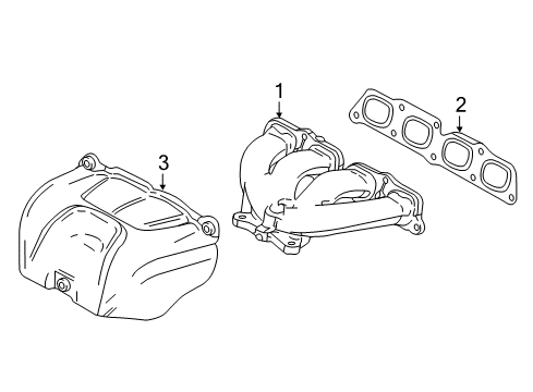 2021 Chevrolet Colorado Exhaust Manifold Exhaust Manifold Diagram for 12663521